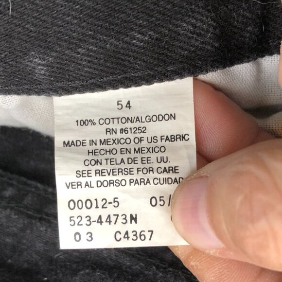 Arizona Mens Jeans Size 54 Loose Fit Straight Leg Black Denim Casual 100% Cotton - Picture 11 of 16